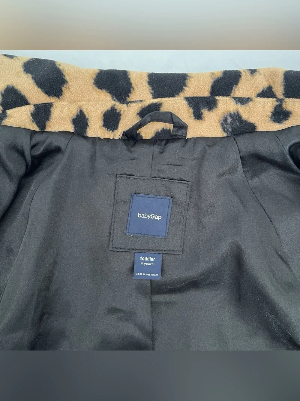 BabyGap Girl's Leopard Print Cape 4Y Toddler Arm Holes Pockets Formal Dressy